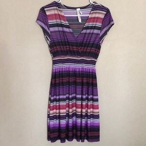 Purple stripe dress